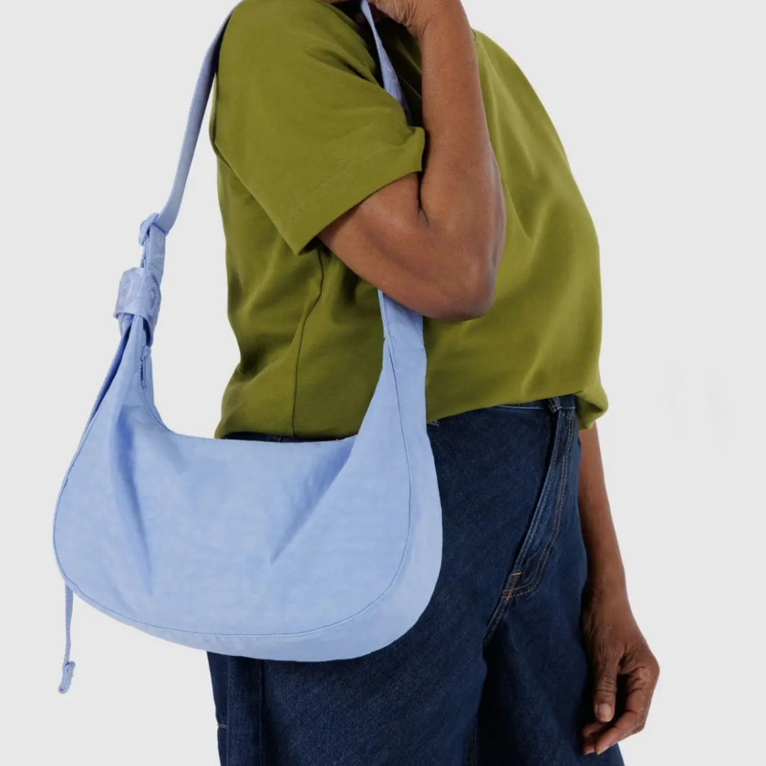 Baggu Medium Nylon Crescent Bag French Blue
