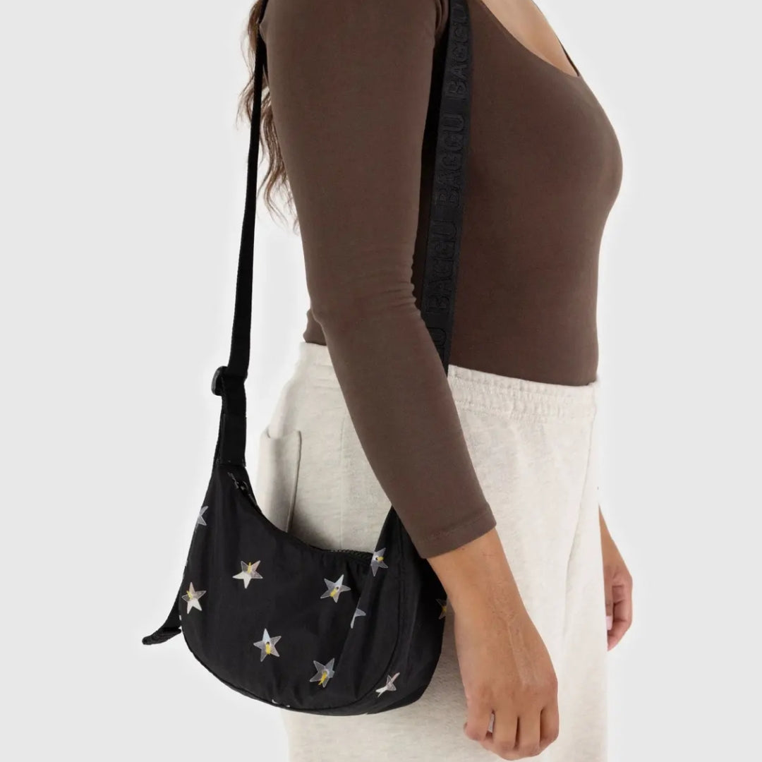 Baggu Small Nylon Crescent Bag Stars