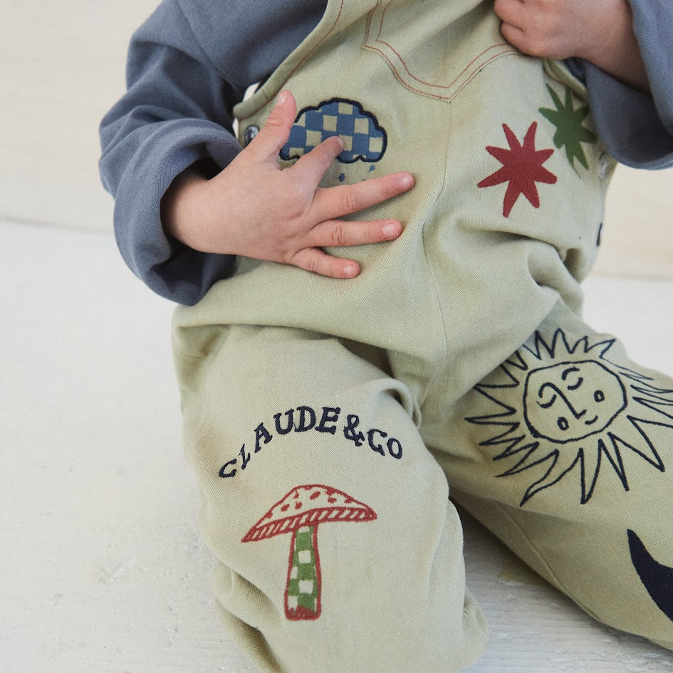 Character Overalls in Olive