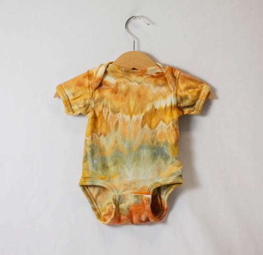 Ice-Dyed Baby Rib Bodysuit in Desert Waves