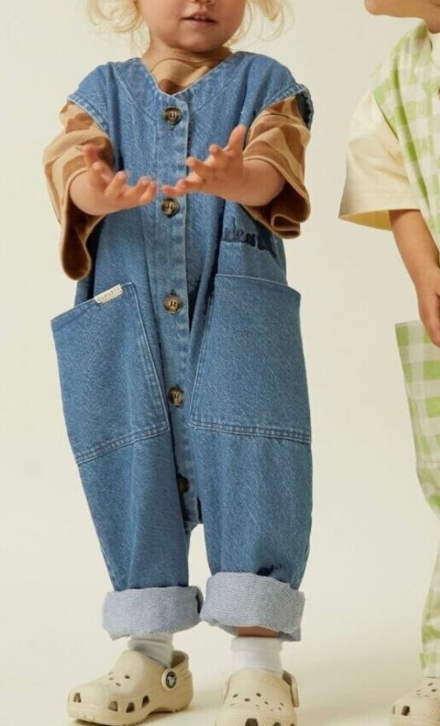 Wren Denim Sleeveless Overall