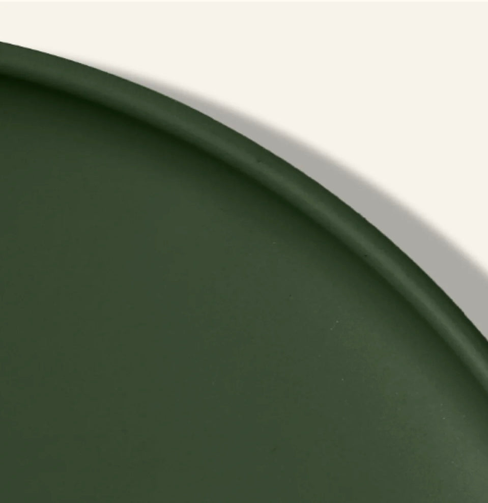 detail of ribbon kitchen co everyday silicone plate color roasted kale microwave safe dishwasher safe food grade