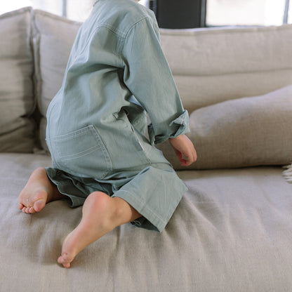 Western Overalls in Sea Green