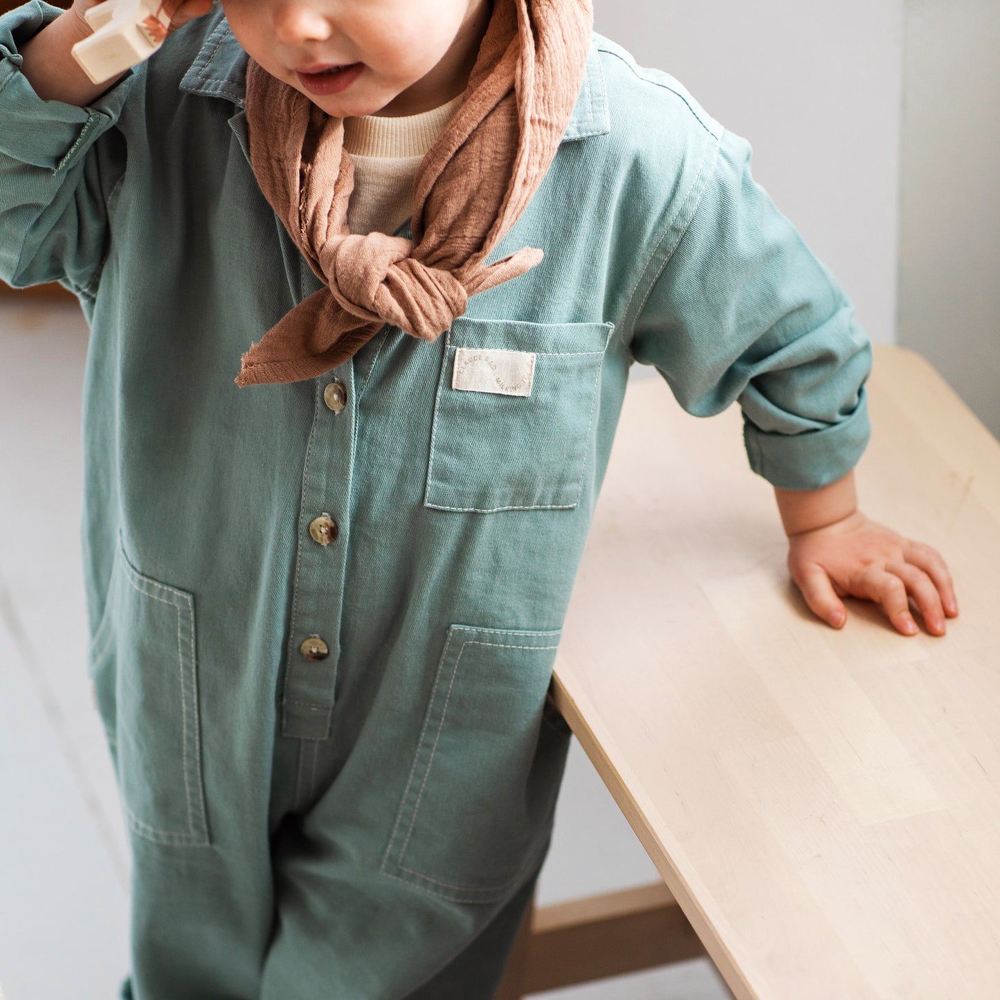 Western Overalls in Sea Green