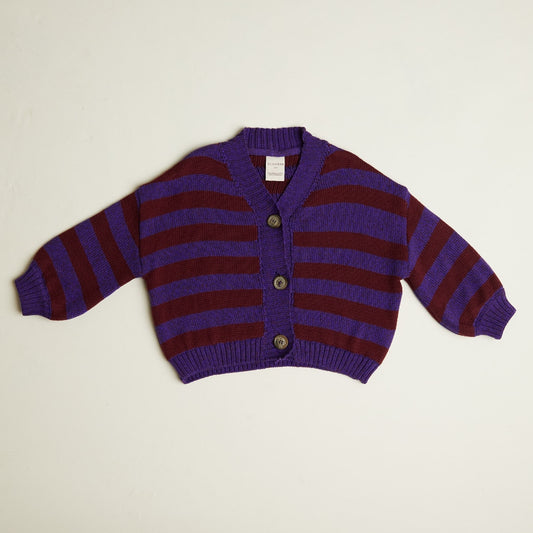Eben Purple Stripe Cardigan