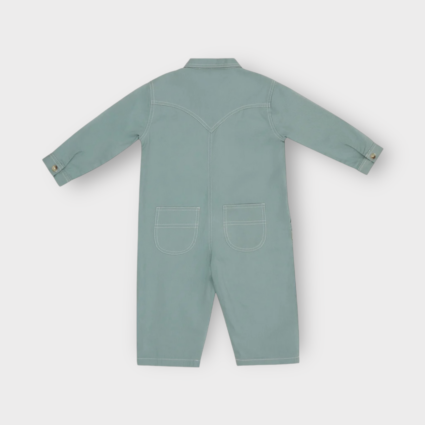 Western Overalls in Sea Green