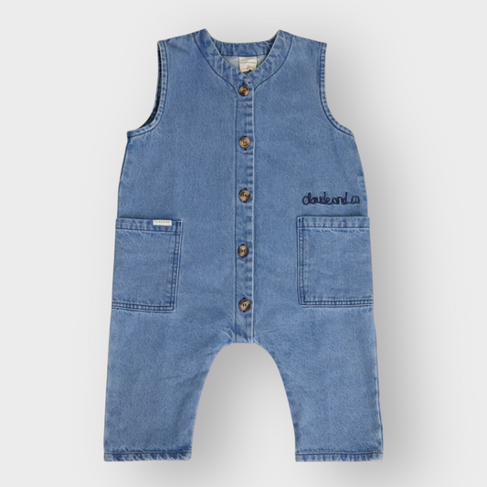 Wren Denim Sleeveless Overall