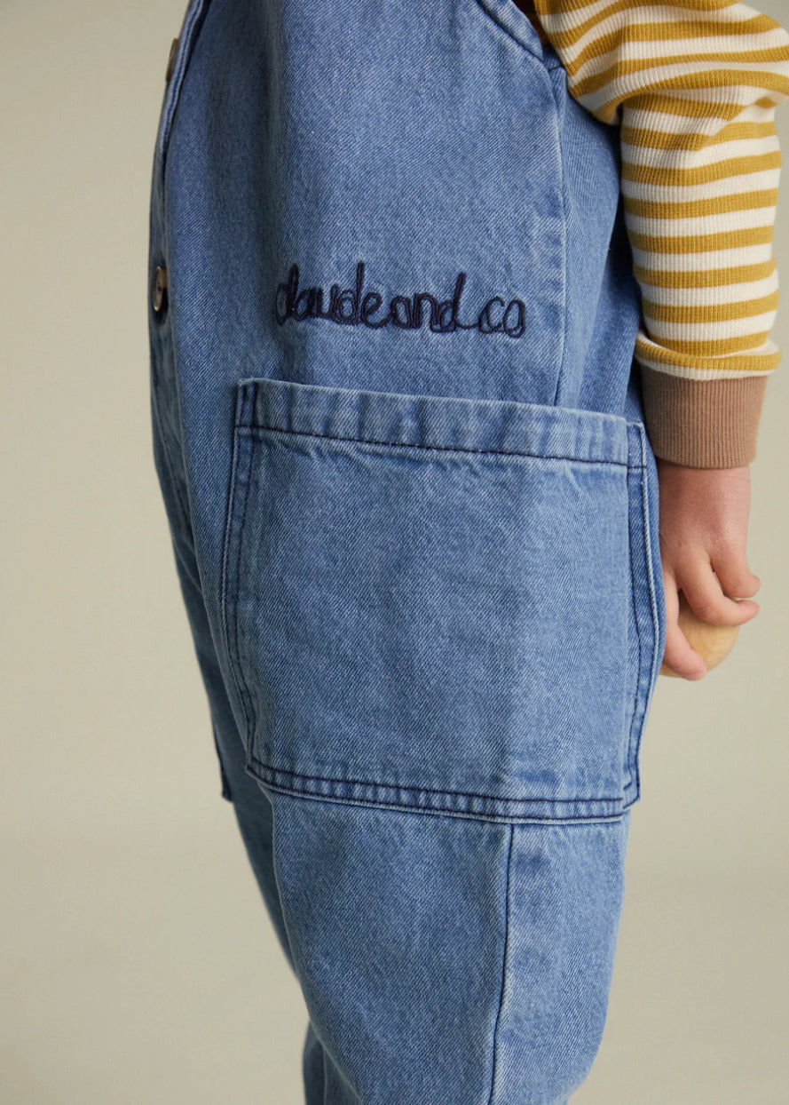 Wren Denim Sleeveless Overall