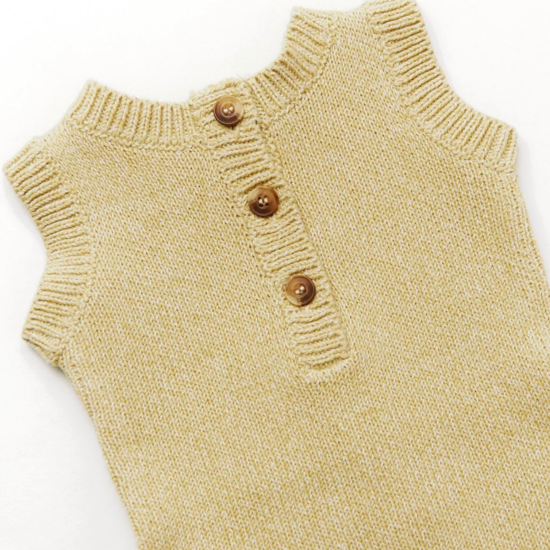 Bay Mustard Knitted Romper
