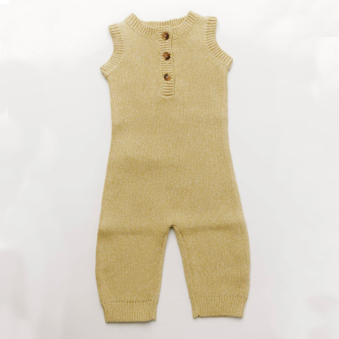 Bay Mustard Knitted Romper