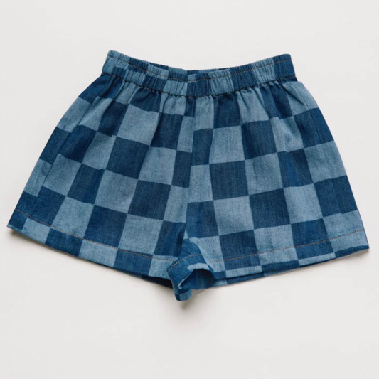 Frankie Checkerboard Denim Short