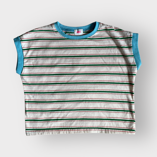 Striped Cap Sleeve