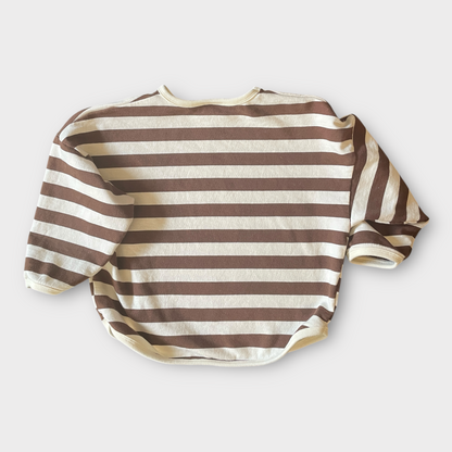 Brown Striped Sweatshirt