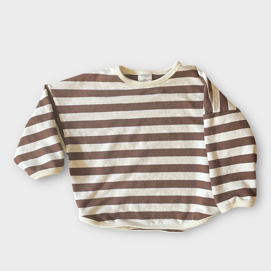 Brown Striped Sweatshirt