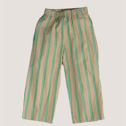 EVER WIDE LEG COTTON STRIPE TROUSERS