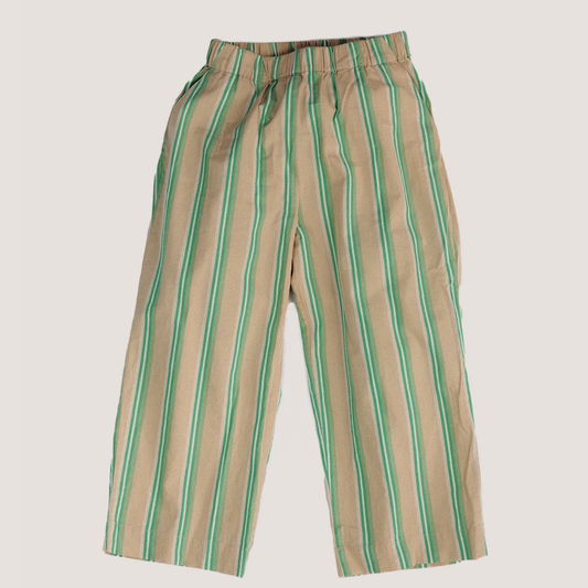 EVER WIDE LEG COTTON STRIPE TROUSERS