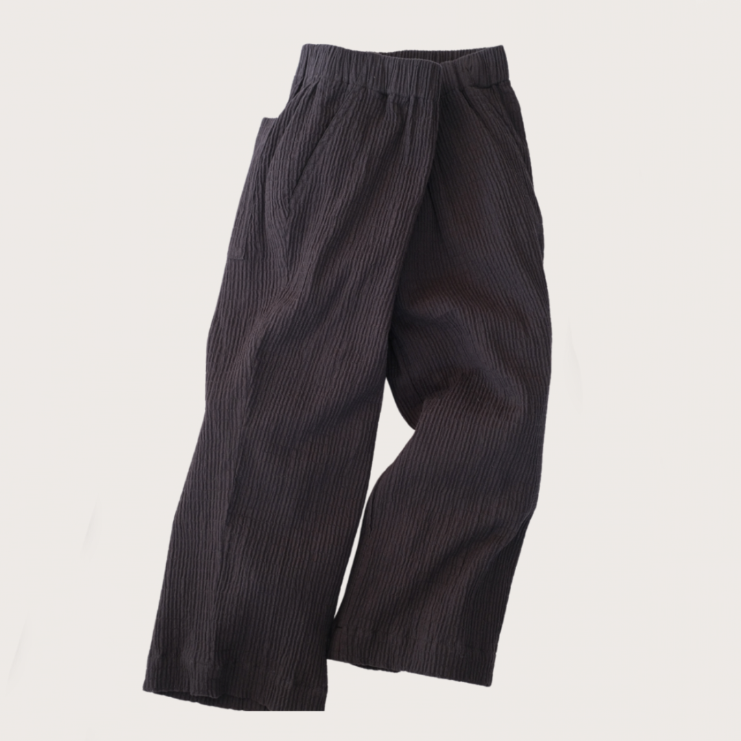 EVER TEXTURED WIDE-LEG TROUSERS