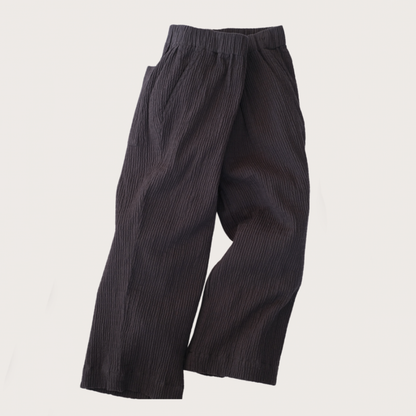 EVER TEXTURED WIDE-LEG TROUSERS