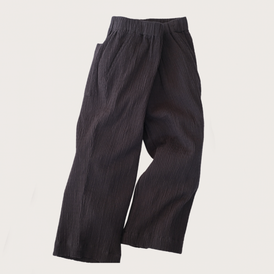 EVER TEXTURED WIDE-LEG TROUSERS