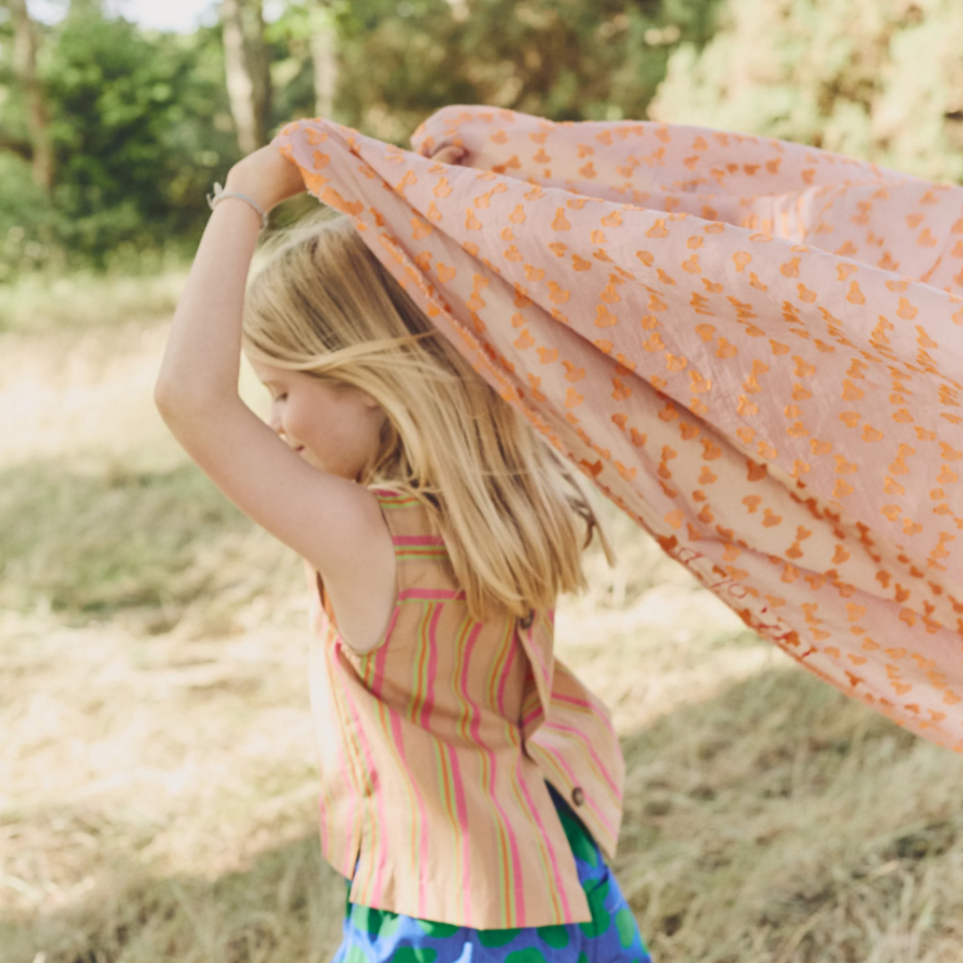 CASS STRIPE COTTON BUTTON-BACK VEST