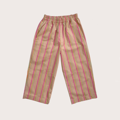 EVER WIDE LEG COTTON STRIPE TROUSERS