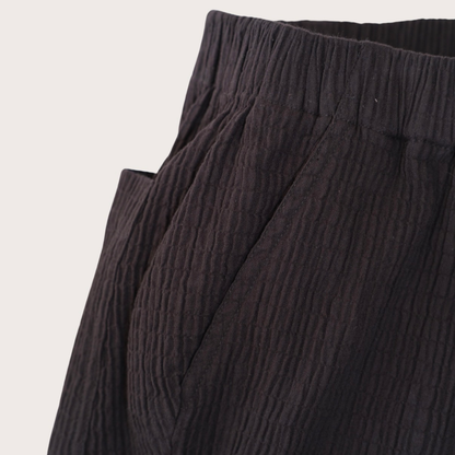 EVER TEXTURED WIDE-LEG TROUSERS