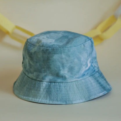 Ice-Dyed Bucket Hat in Blue Lagoon