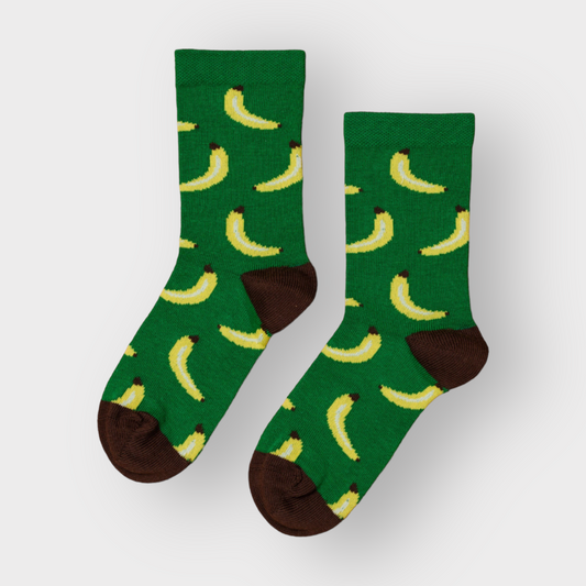 kids banana green socks