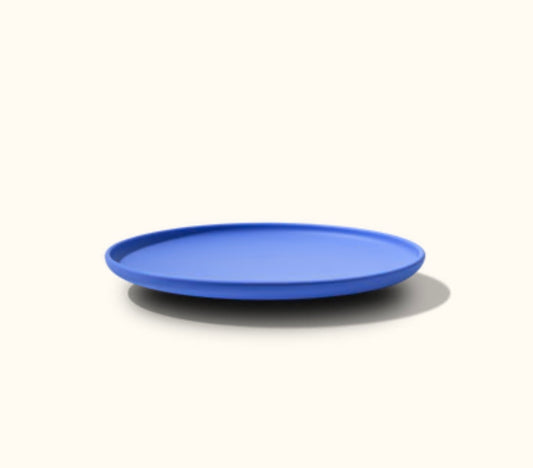 ribbon kitchen co everyday silicone plate color blue born microwave safe dishwasher safe food grade 
